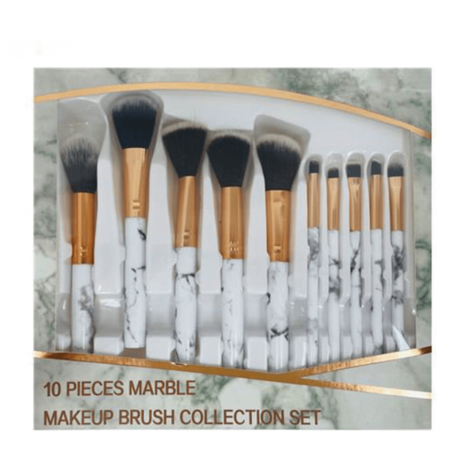 Marble Collection Makeup Brush Set 10 Piece