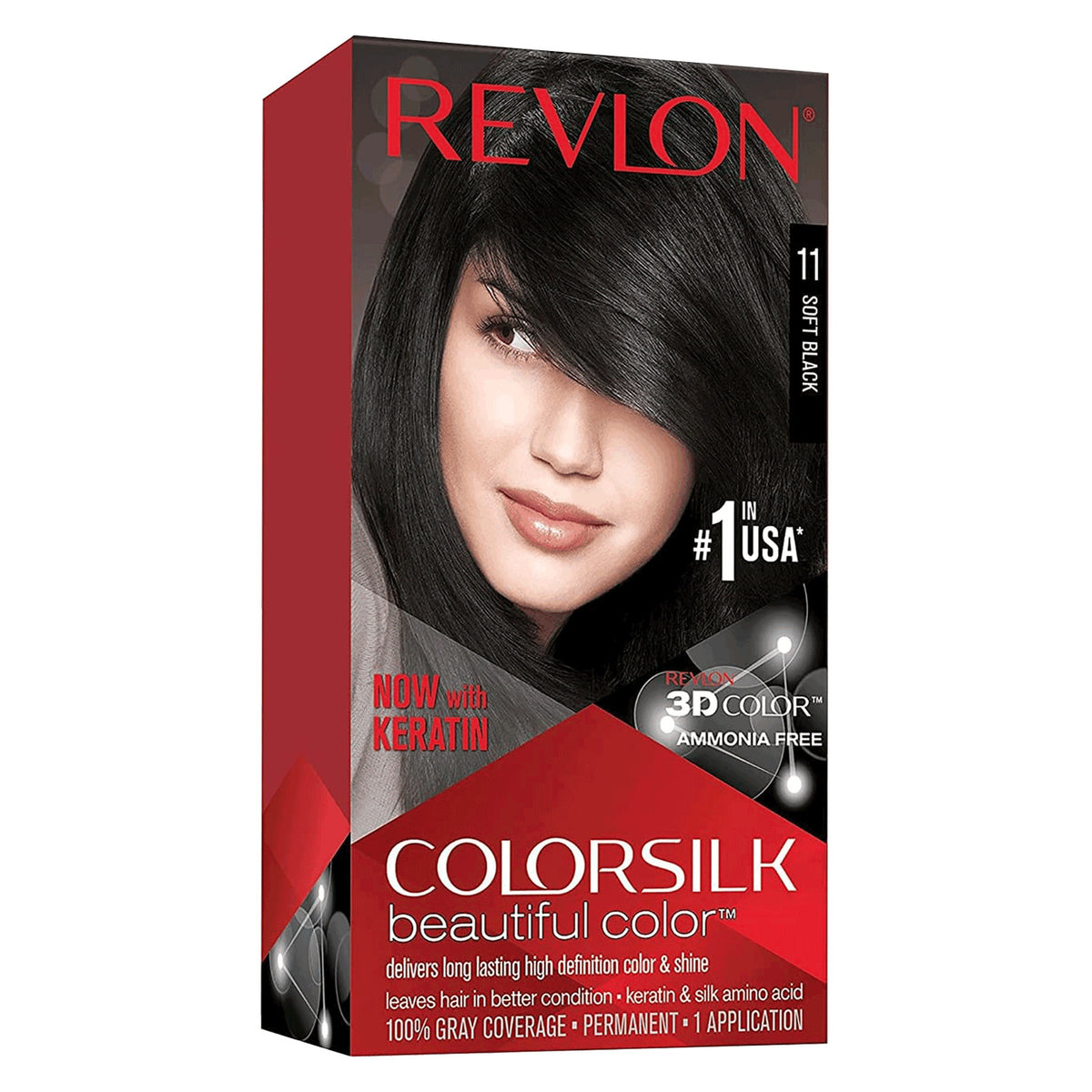Revlon ColorSilk Hair Colour, 11 Soft Black