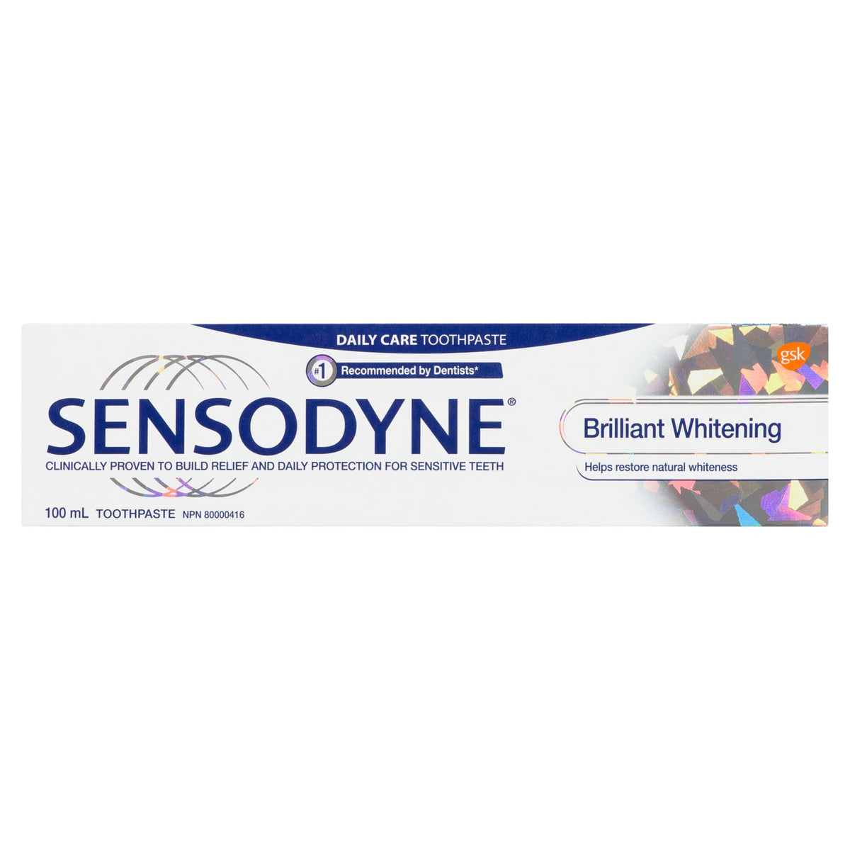 Sensodyne Brilliant Whitening Toothpaste, 100 mL