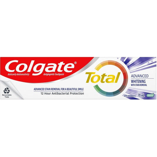 Colgate Total Whitening Toothpaste, 70 mL